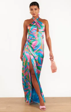 Show Me Your Mumu Adele Halter Maxi Dress