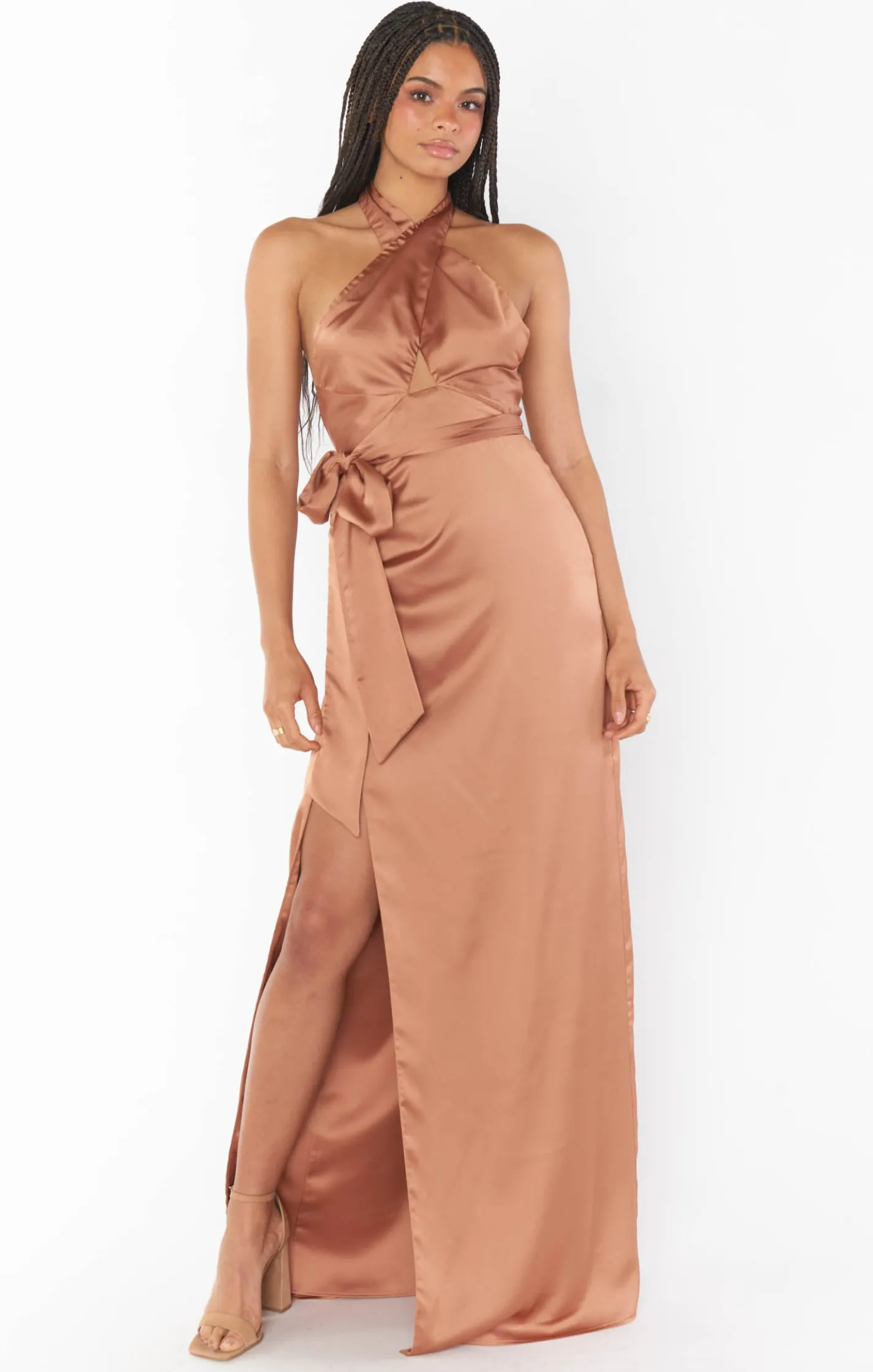 Show Me Your Mumu Adele Halter Maxi Dress