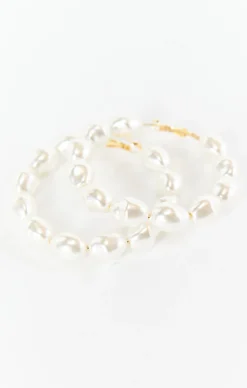 Show Me Your Mumu ALV Jewels XL Pearl Hoop Earrings