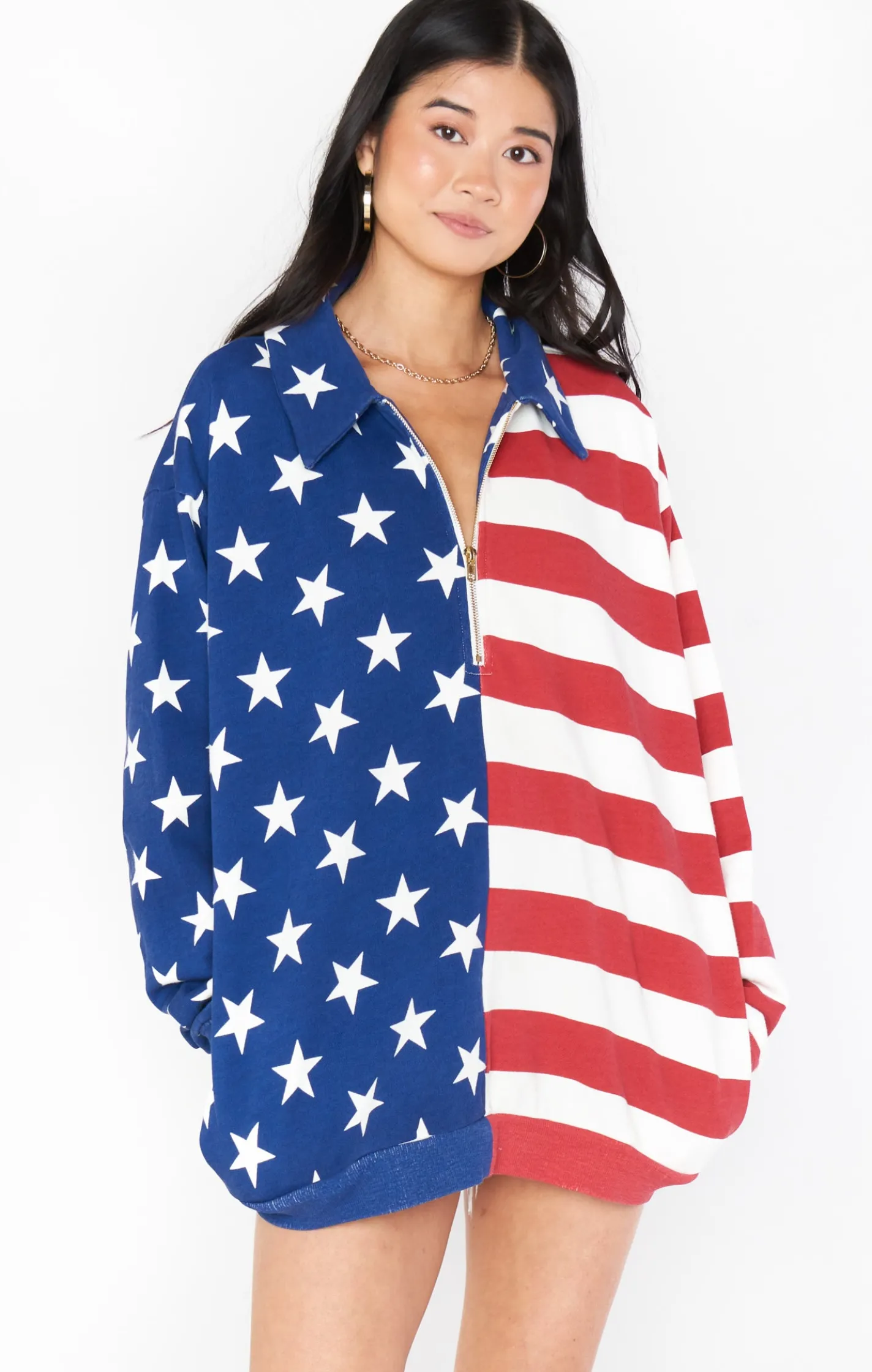 Show Me Your Mumu Benny Half Zip Sweatshirt