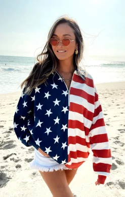 Show Me Your Mumu Benny Half Zip Sweatshirt