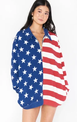 Kids Show Me Your Mumu Benny Half Zip Sweatshirt