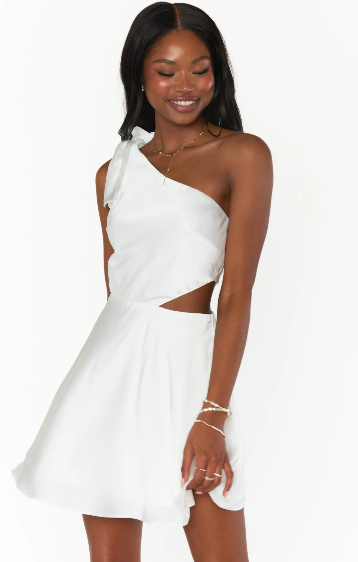 Show Me Your Mumu Betsy Bow Mini Dress