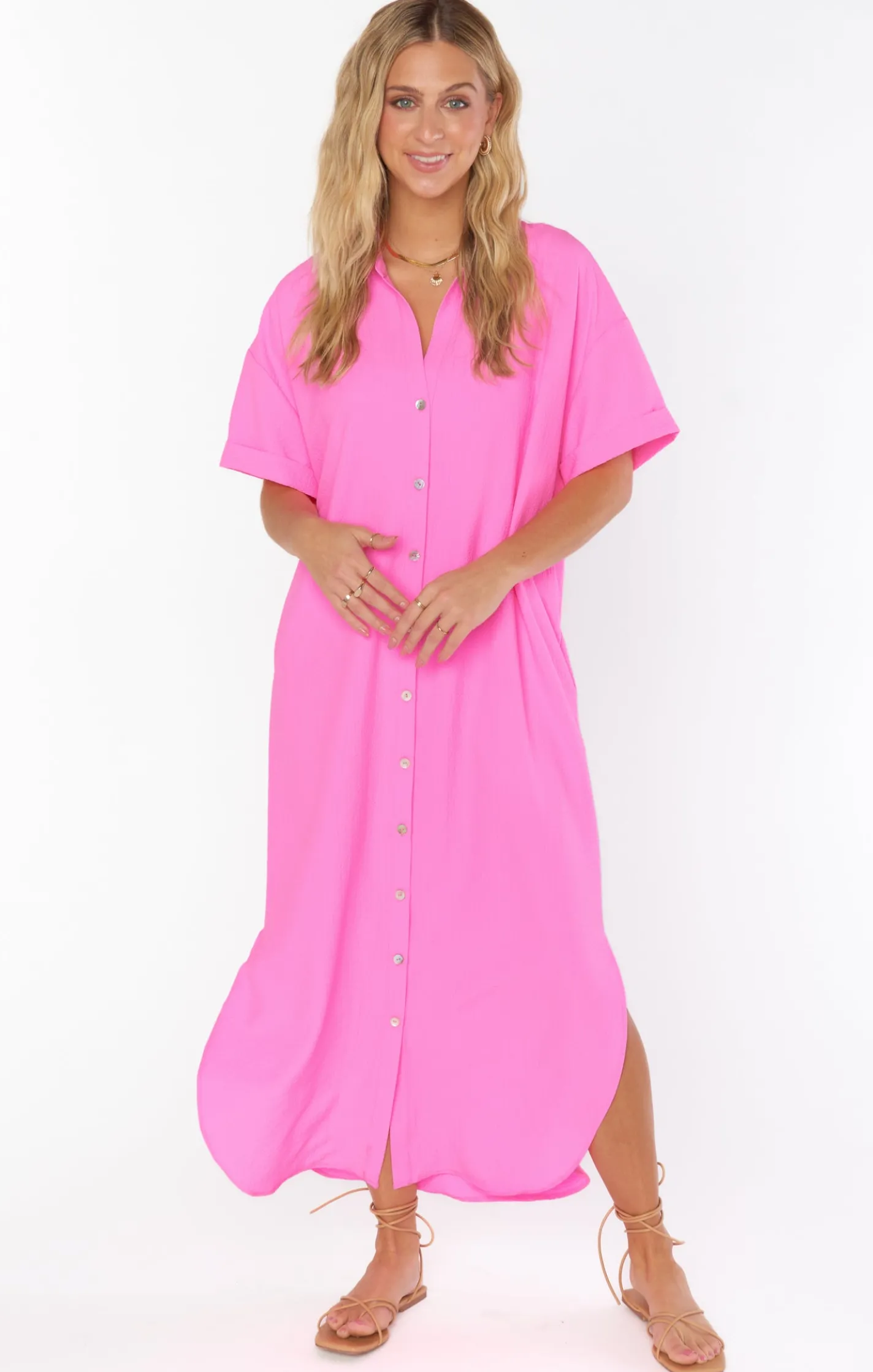 Kids Show Me Your Mumu Buoy Button Down Dress