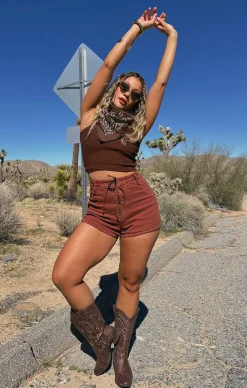 Show Me Your Mumu Desert Lace Up Shorts