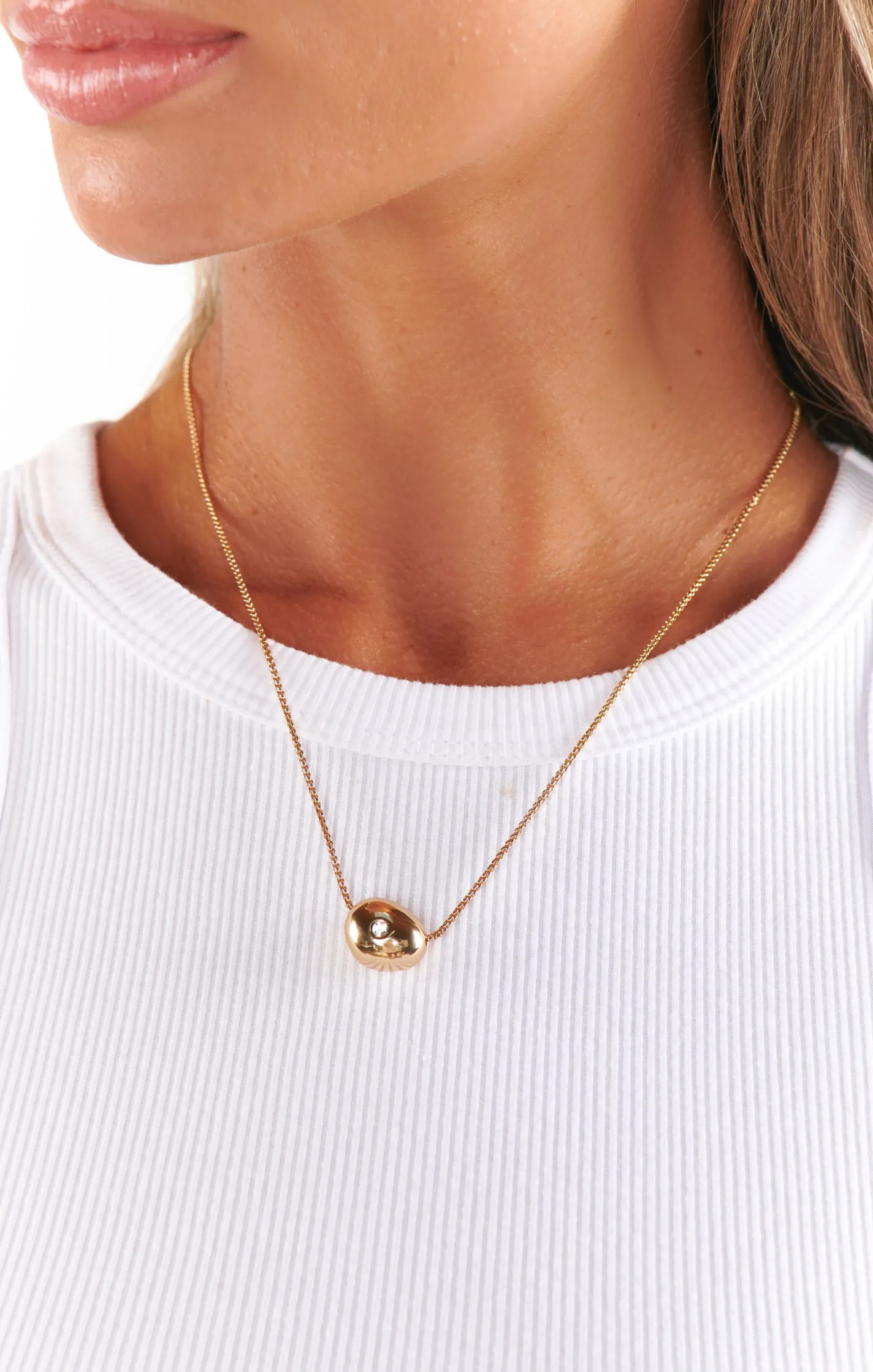 Show Me Your Mumu Ettika Crystal Dot Pebble Pendant Necklace