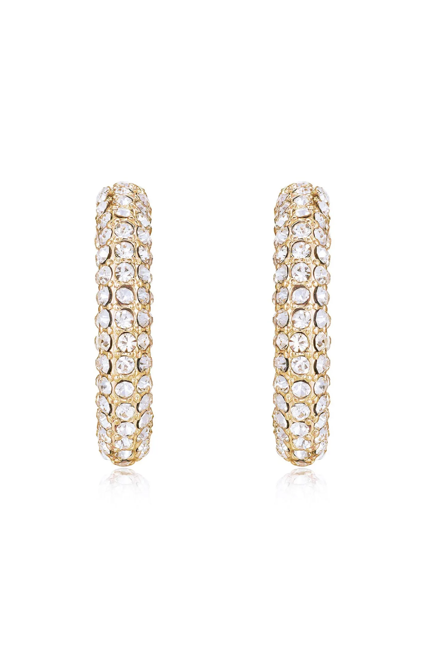 Show Me Your Mumu Ettika Crystal Dotted Twist Hoop Earrings