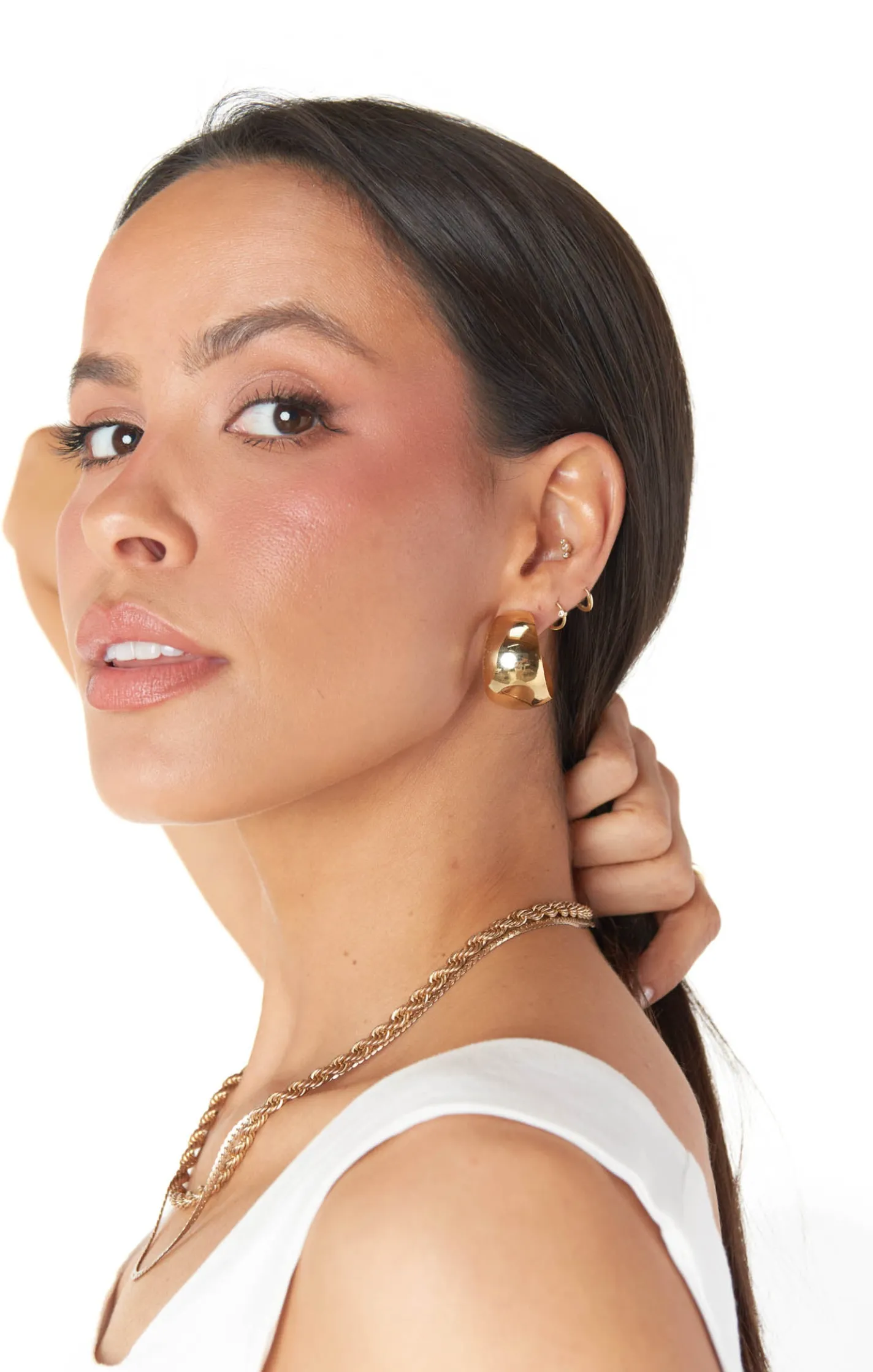 Show Me Your Mumu Faithy Jewels Large Lucy Hoop Earrings