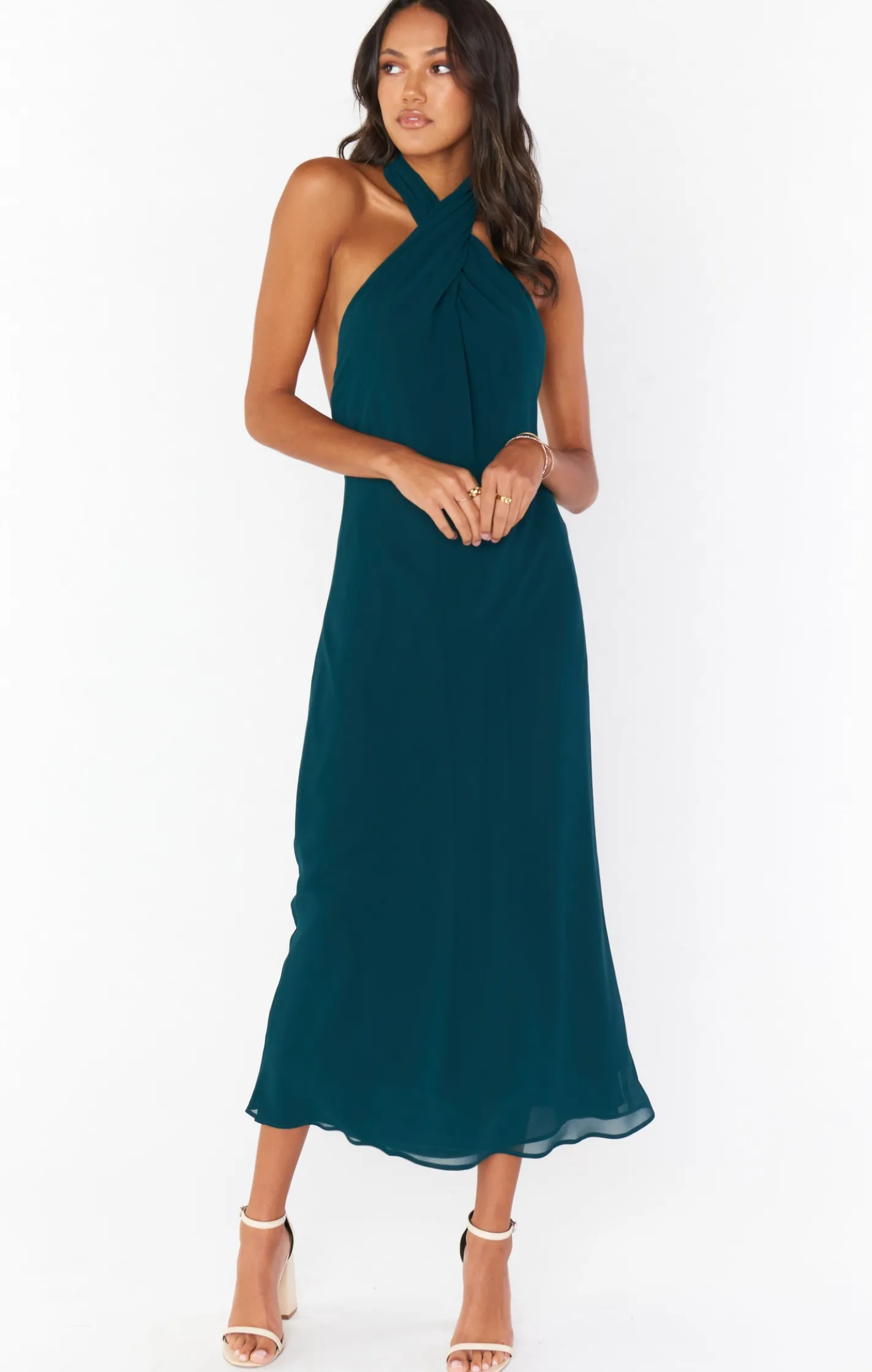 Show Me Your Mumu Jasmine Halter Midi Dress