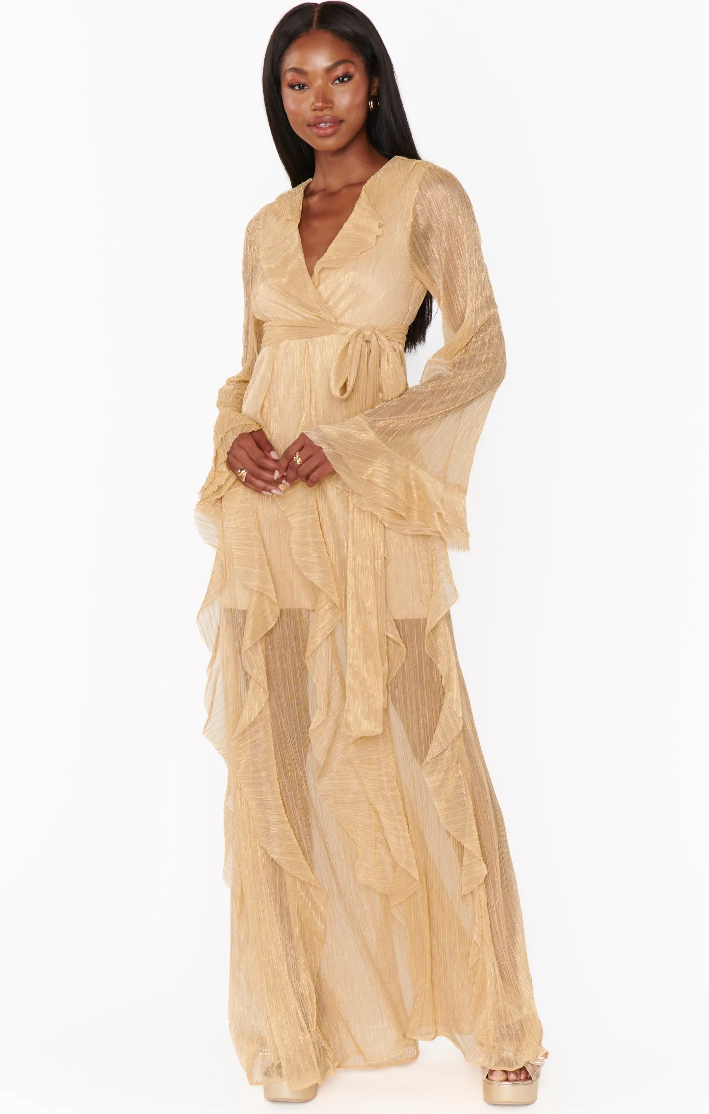 Show Me Your Mumu Jenny Ruffle Maxi Dress