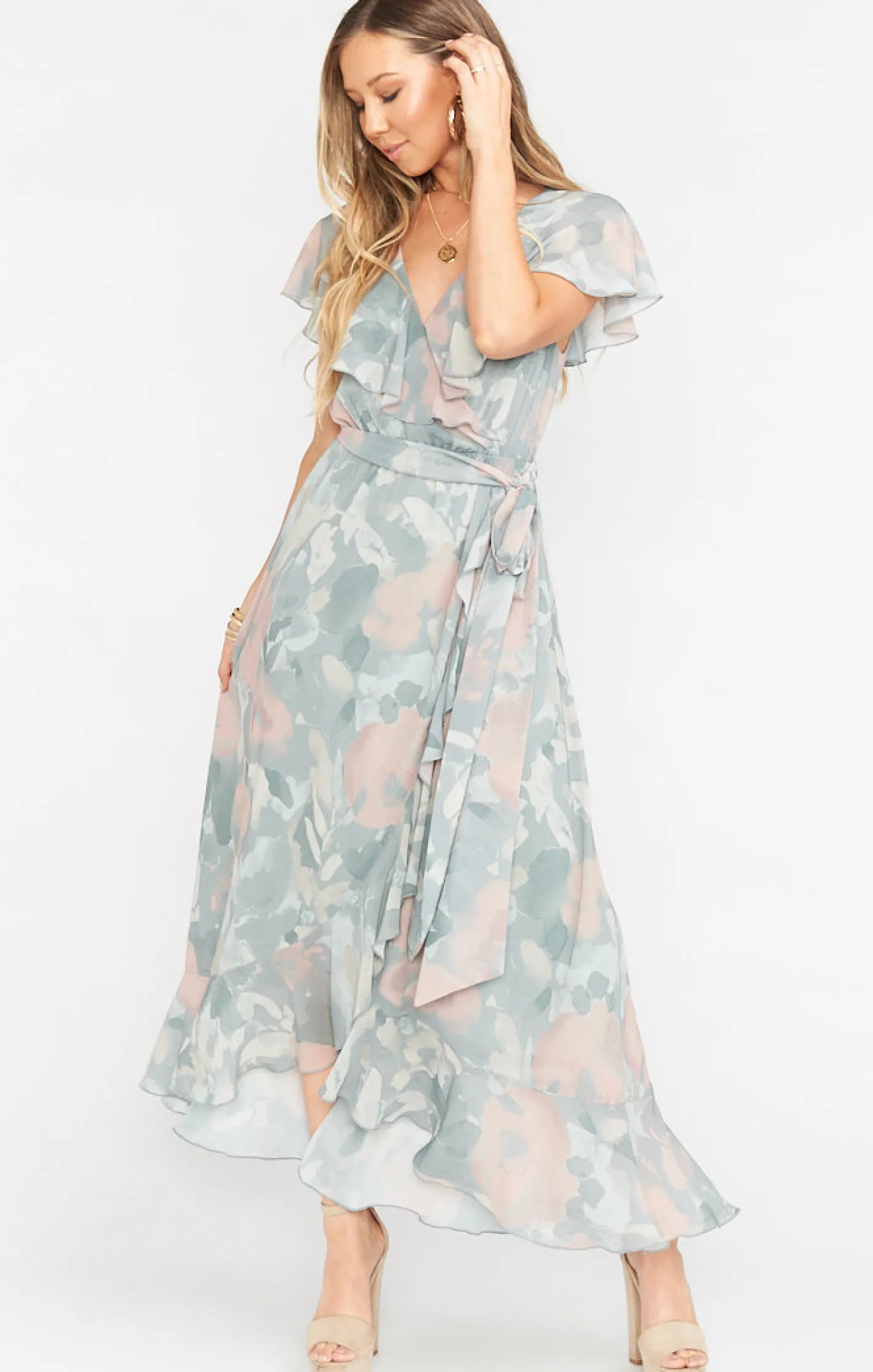 Kids Show Me Your Mumu Jess Ruffle Midi Dress