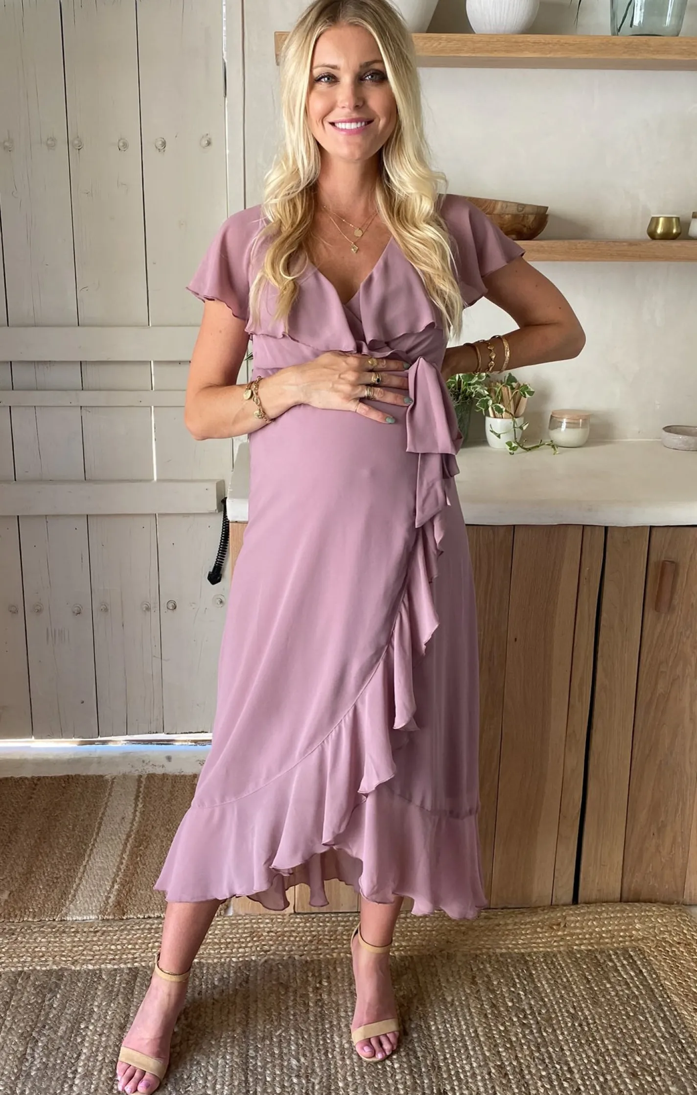 Show Me Your Mumu Jess Ruffle Midi Dress