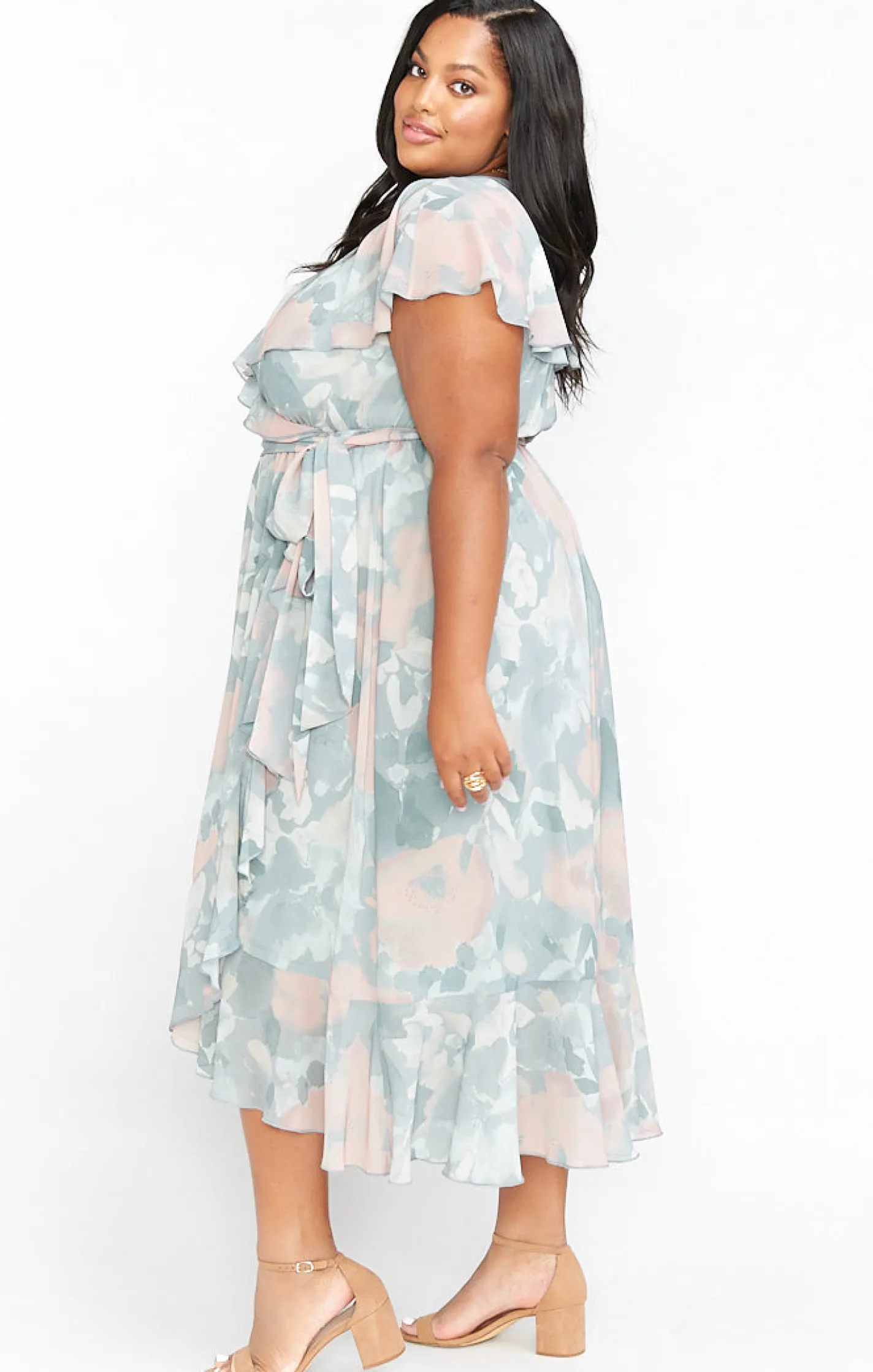 Show Me Your Mumu Jess Ruffle Midi Dress