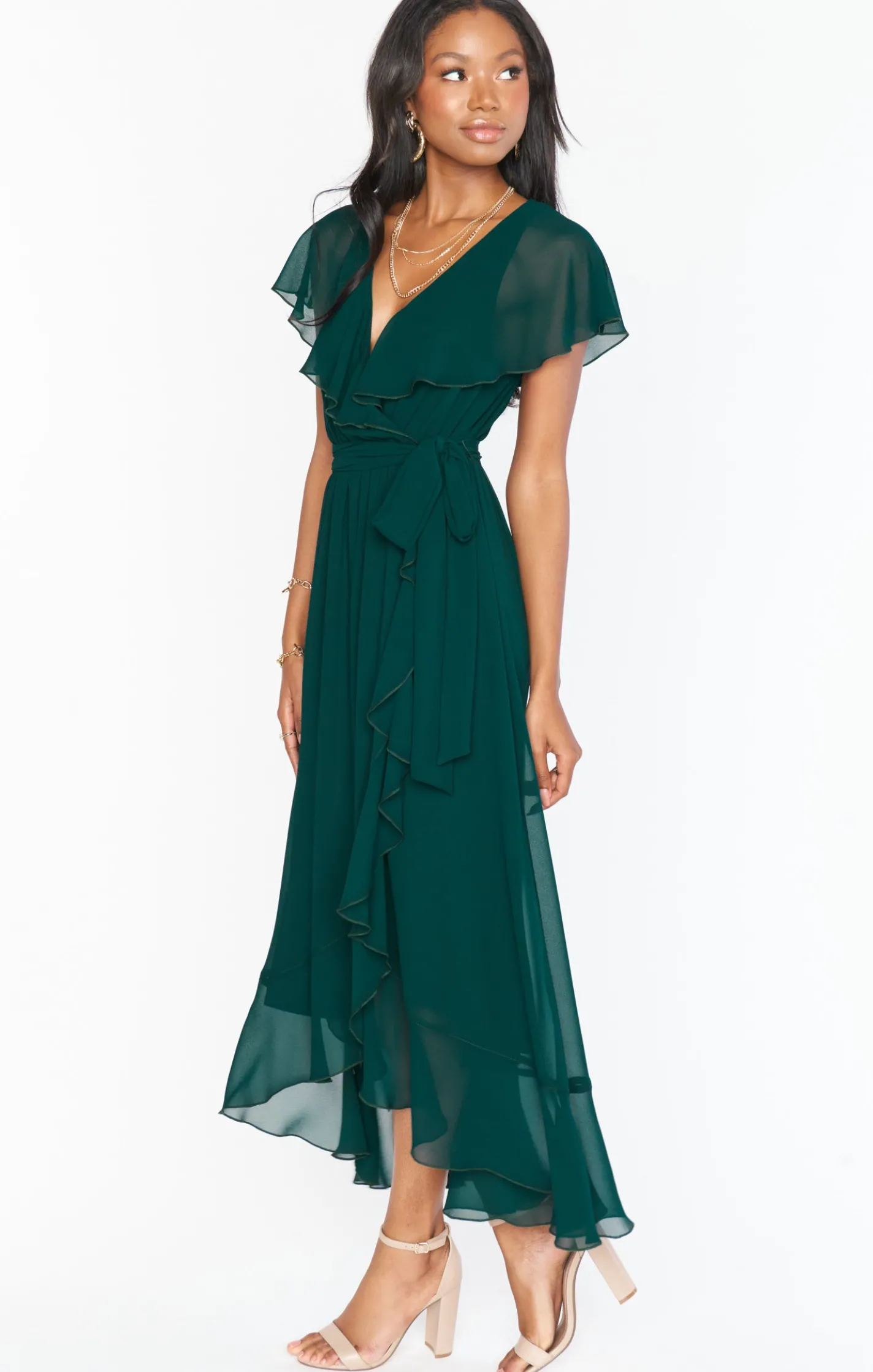 Show Me Your Mumu Jess Ruffle Midi Dress