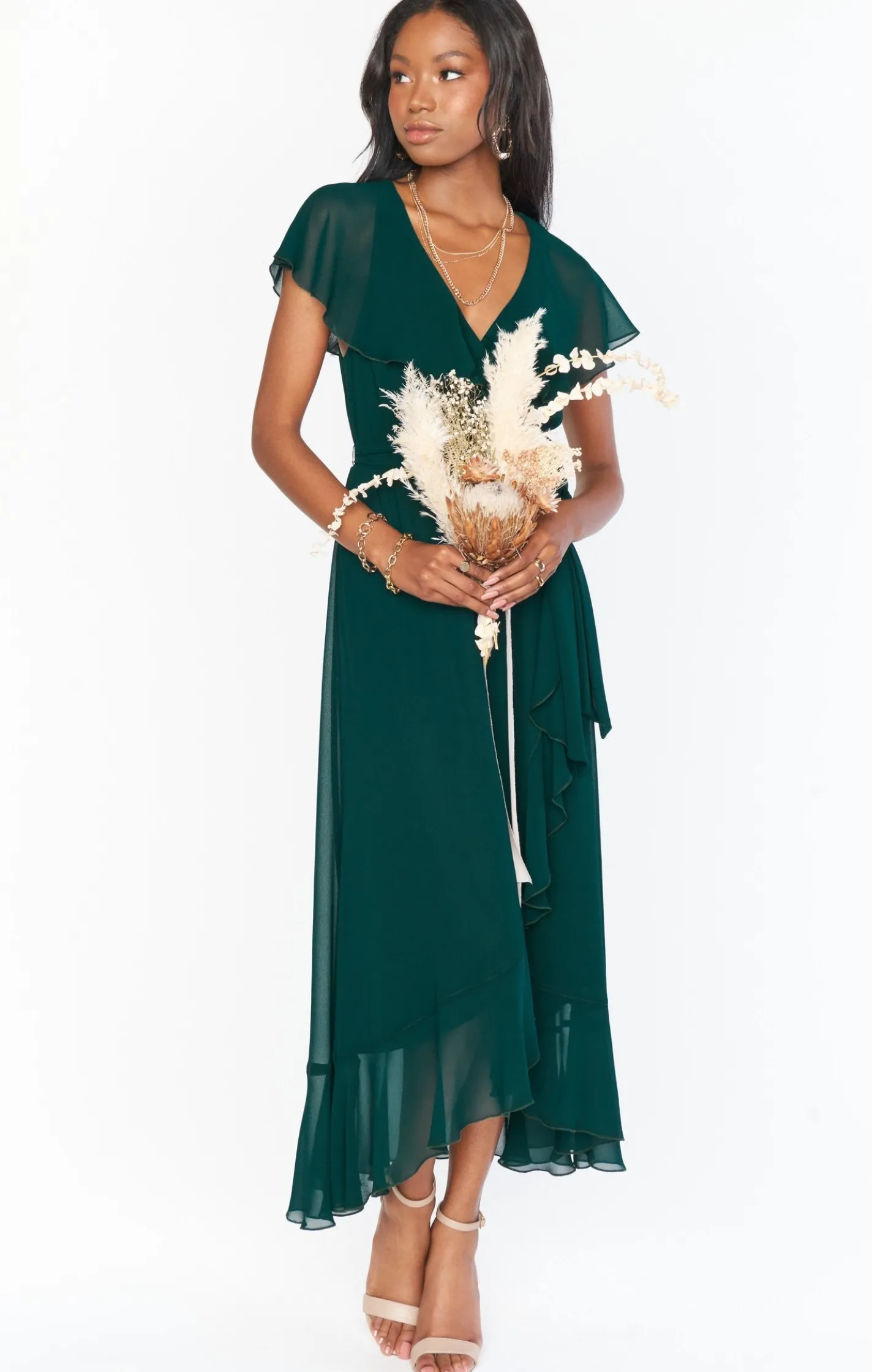 Show Me Your Mumu Jess Ruffle Midi Dress