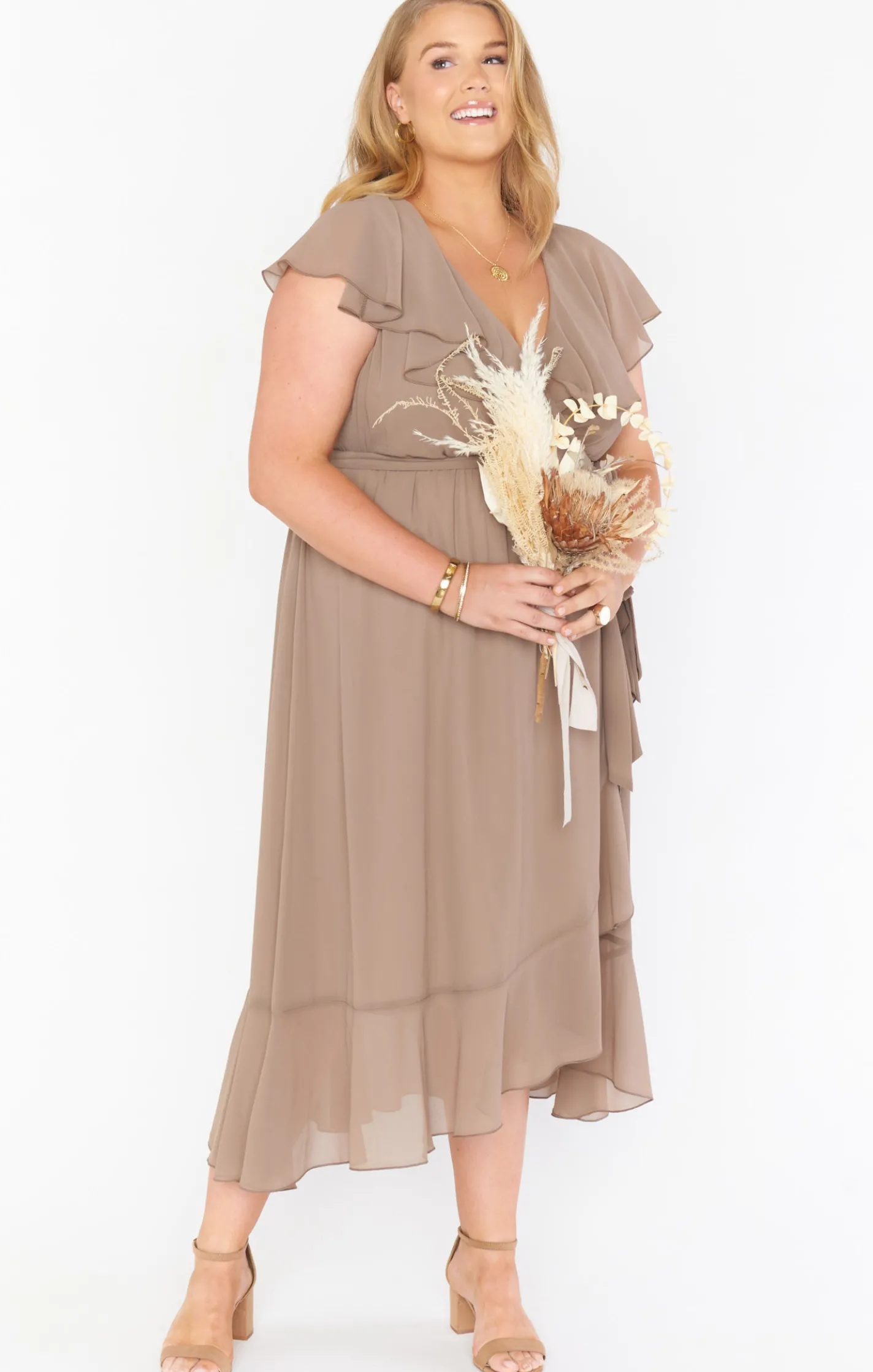 Show Me Your Mumu Jess Ruffle Midi Dress