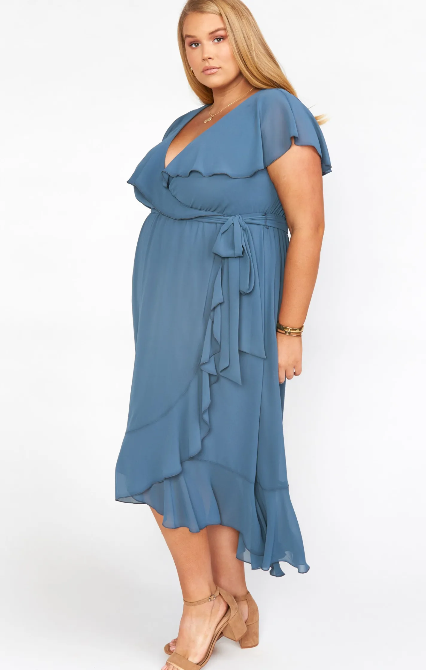 Show Me Your Mumu Jess Ruffle Midi Dress