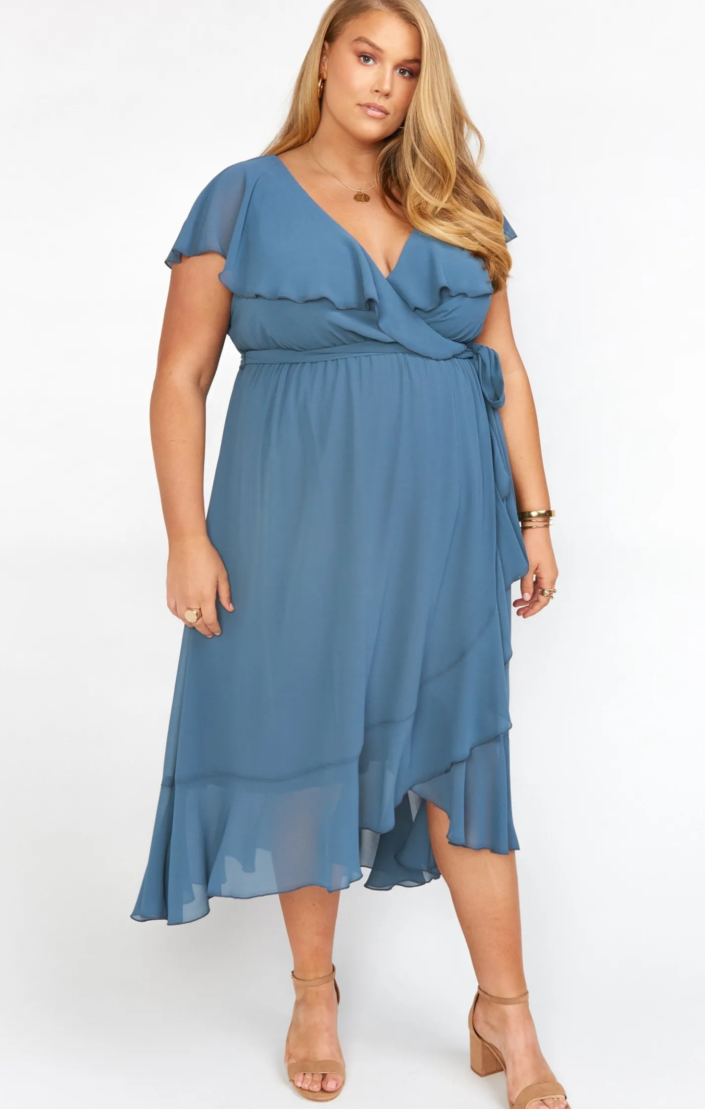 Show Me Your Mumu Jess Ruffle Midi Dress