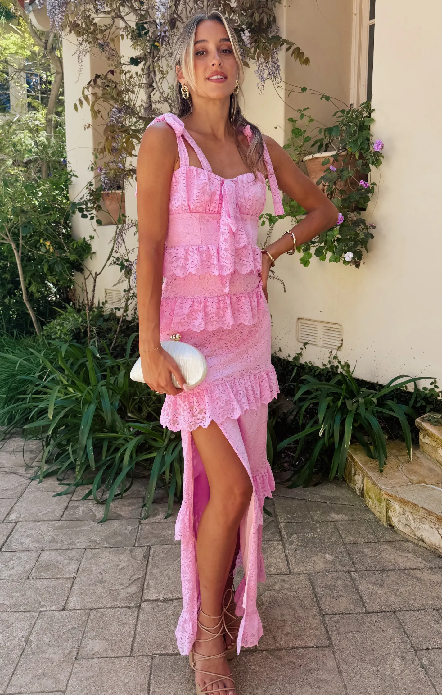 Show Me Your Mumu Monique Tie Maxi Dress