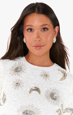 Show Me Your Mumu Oval Rhinestone Clip On Earrings