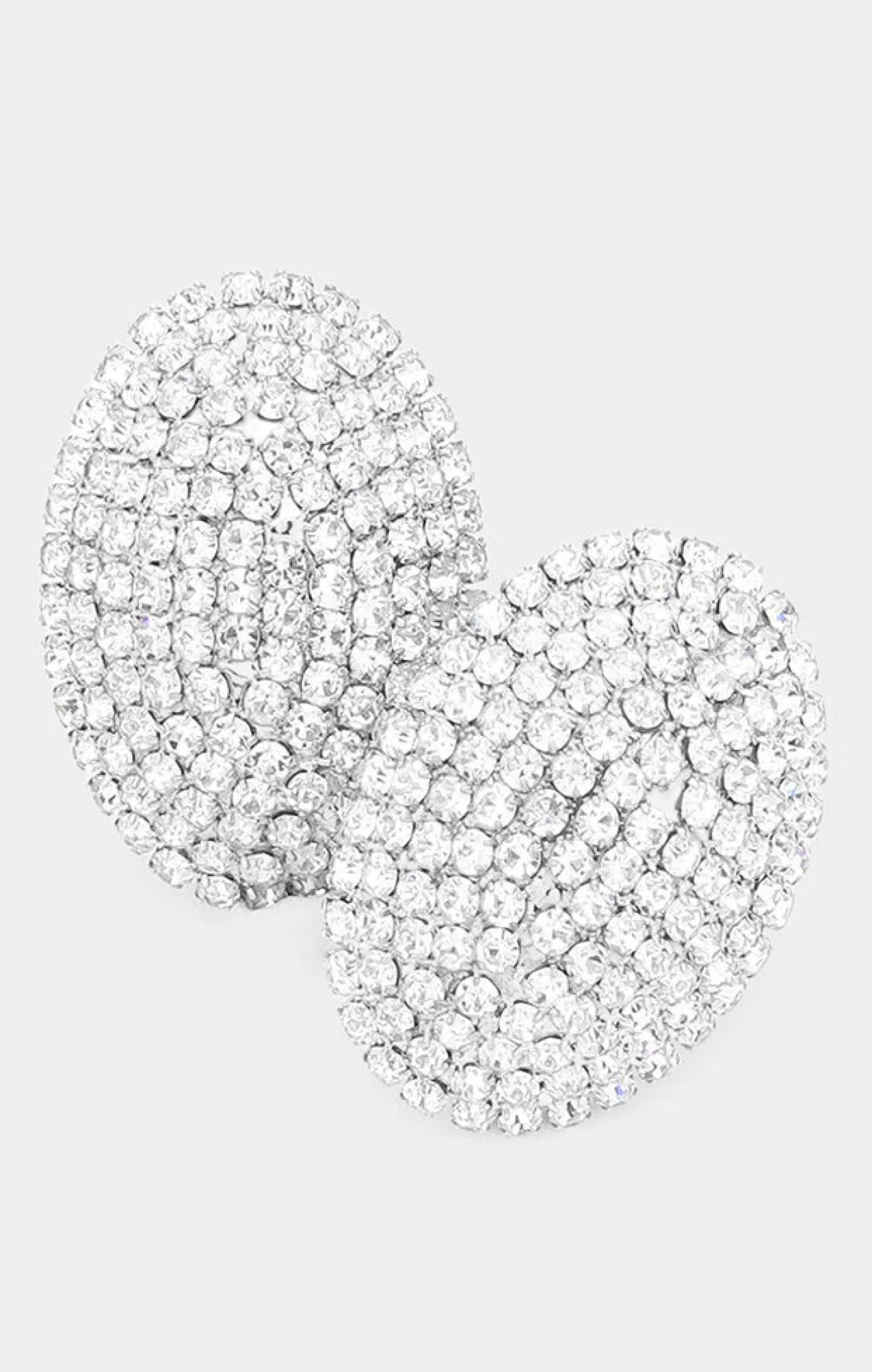 Show Me Your Mumu Oval Rhinestone Clip On Earrings