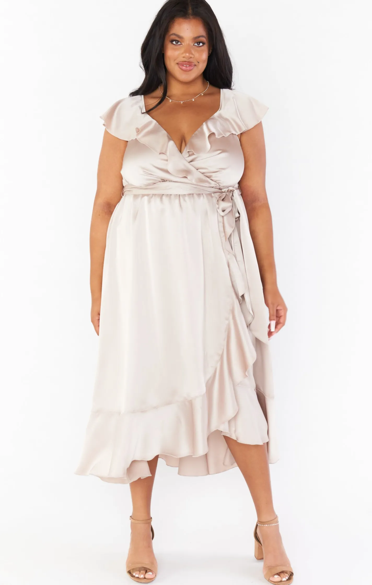 Show Me Your Mumu Samantha Ruffle Wrap Dress