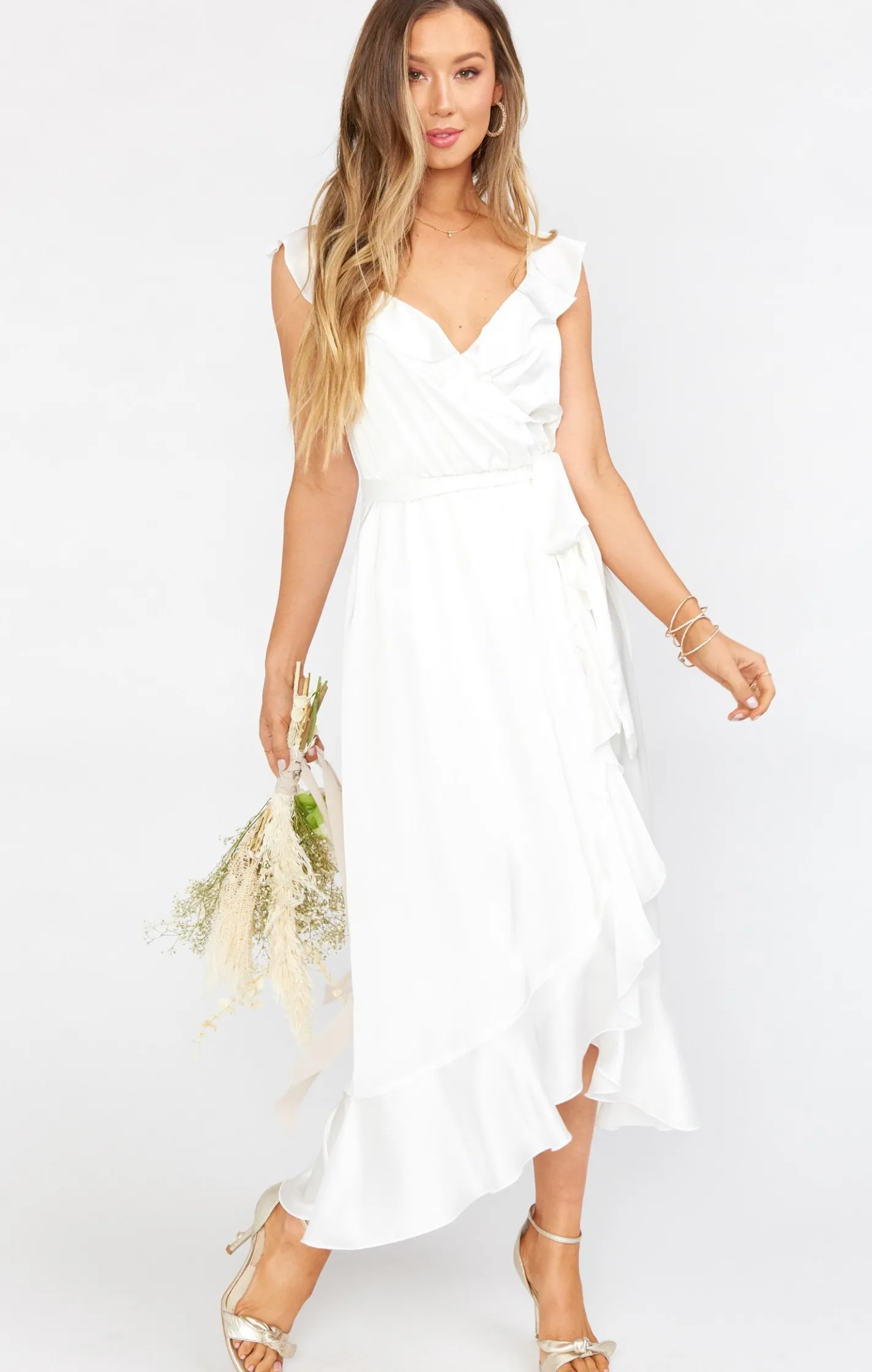 Show Me Your Mumu Samantha Ruffle Wrap Dress