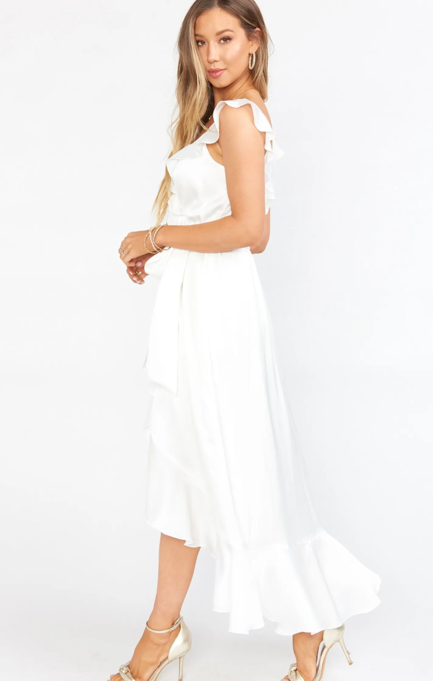 Kids Show Me Your Mumu Samantha Ruffle Wrap Dress