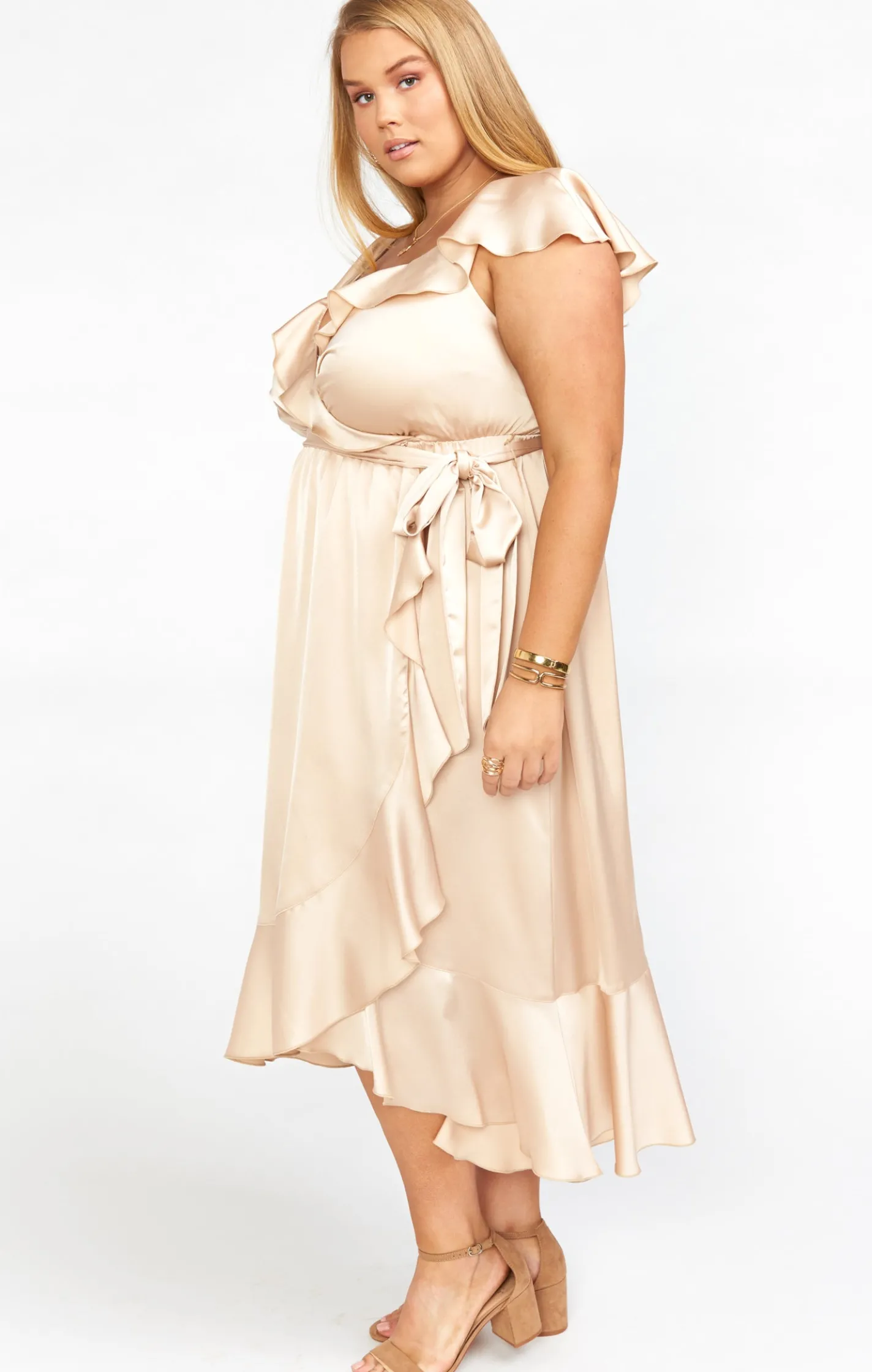 Show Me Your Mumu Samantha Ruffle Wrap Dress