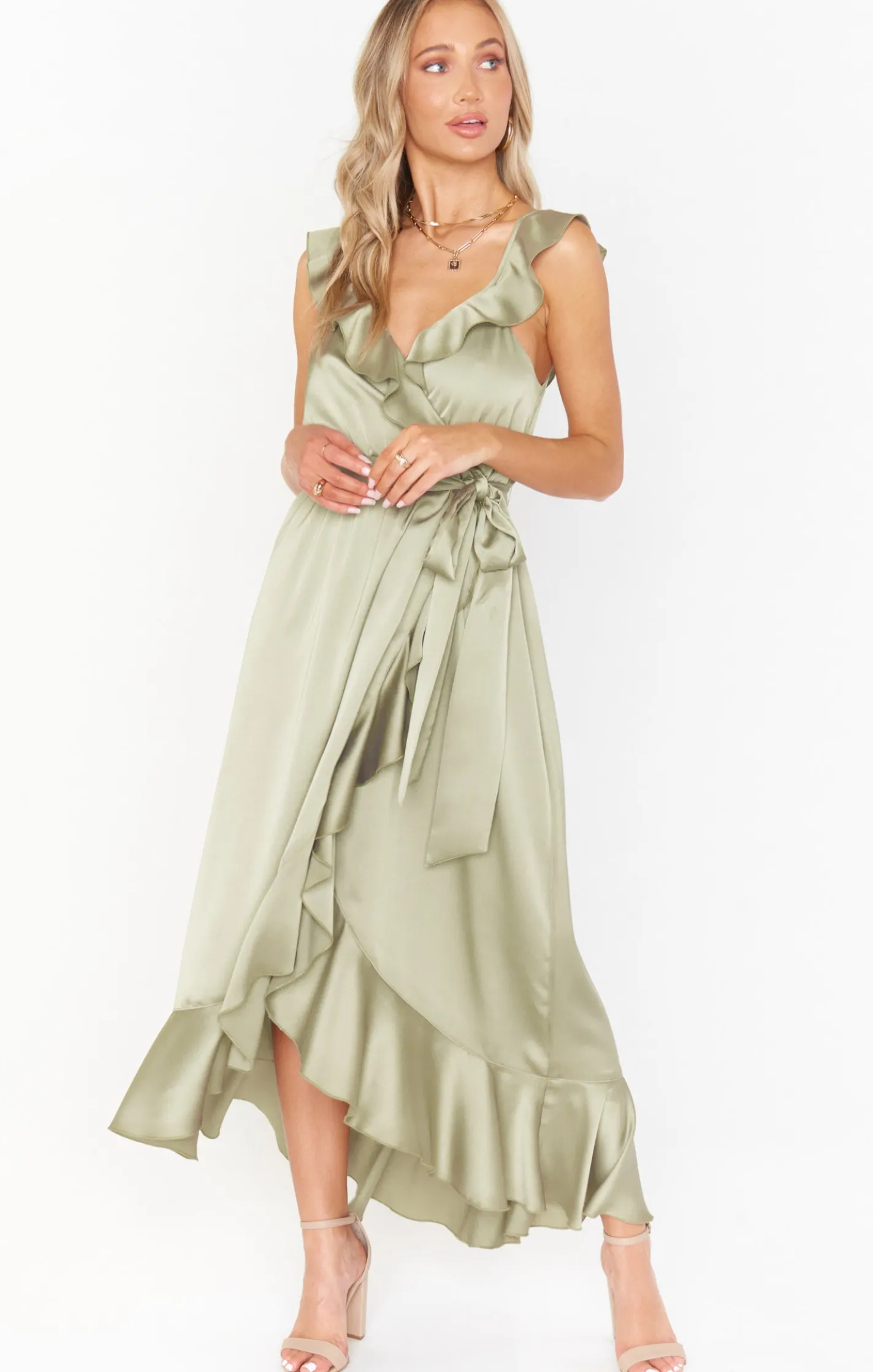 Kids Show Me Your Mumu Samantha Ruffle Wrap Dress