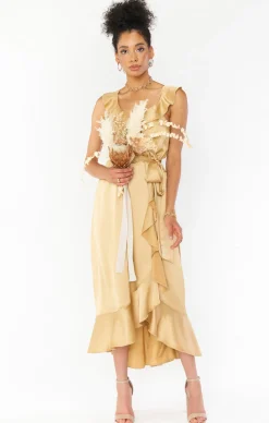 Show Me Your Mumu Samantha Ruffle Wrap Dress