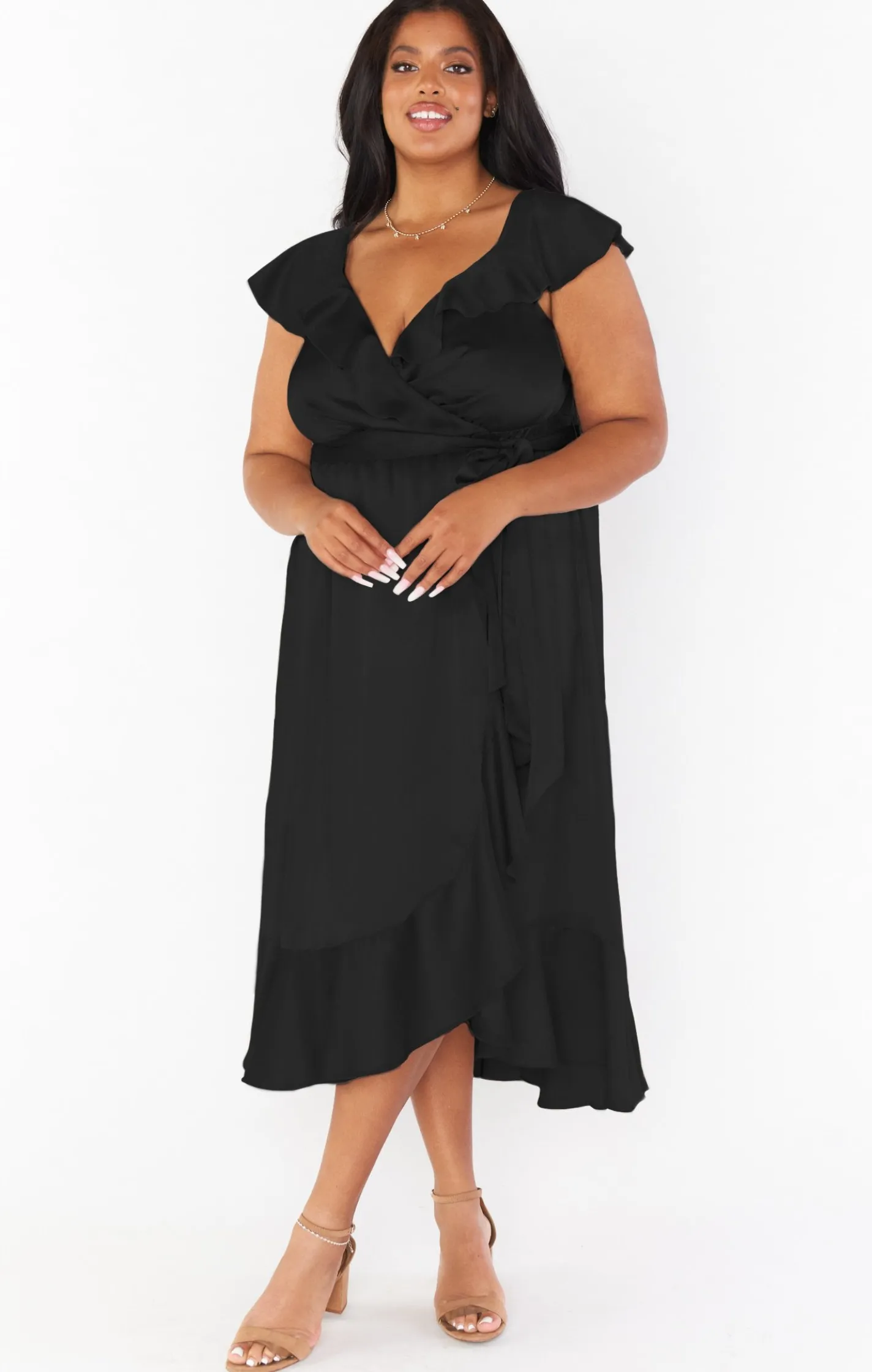 Kids Show Me Your Mumu Samantha Ruffle Wrap Dress