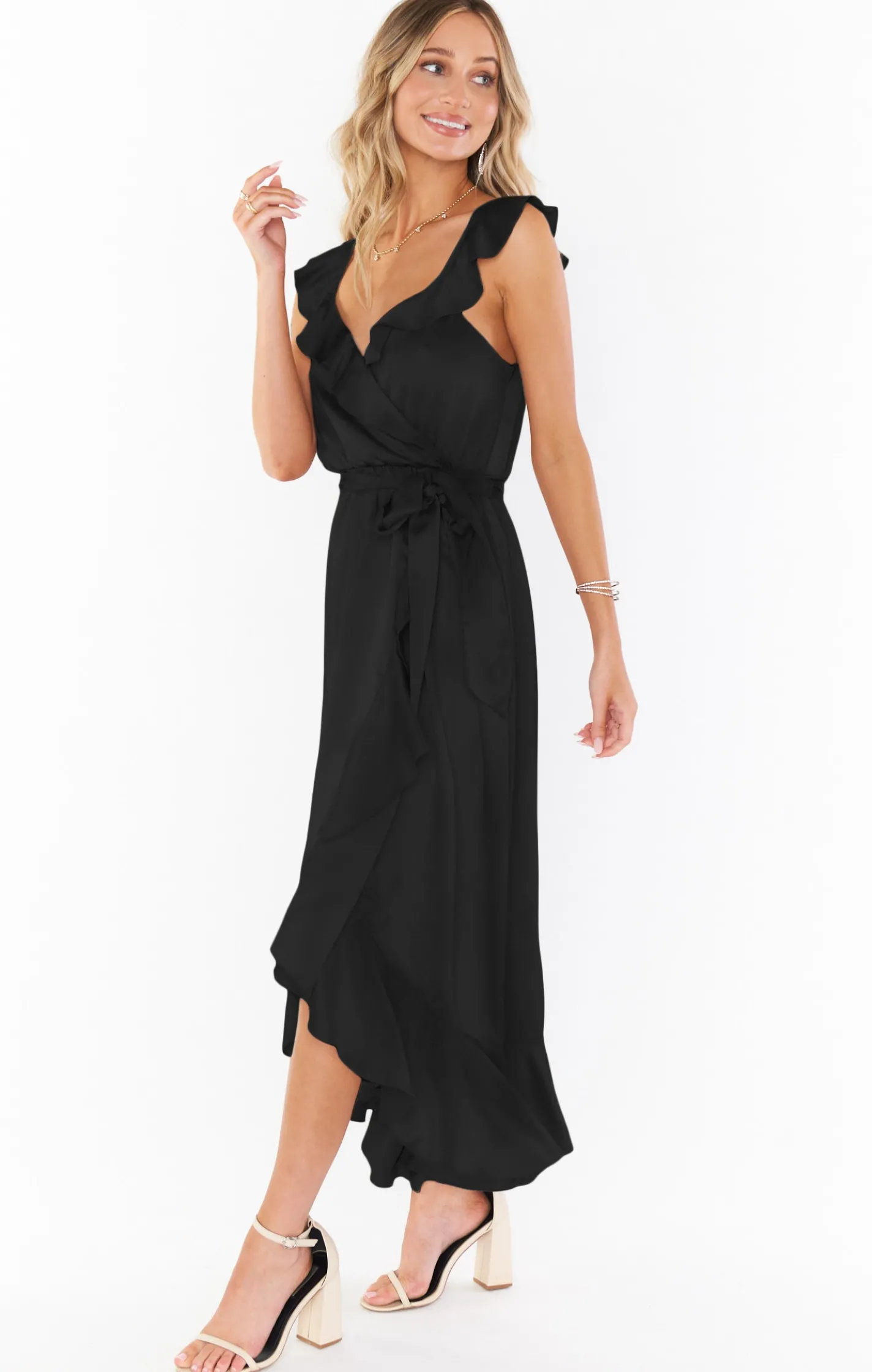 Kids Show Me Your Mumu Samantha Ruffle Wrap Dress