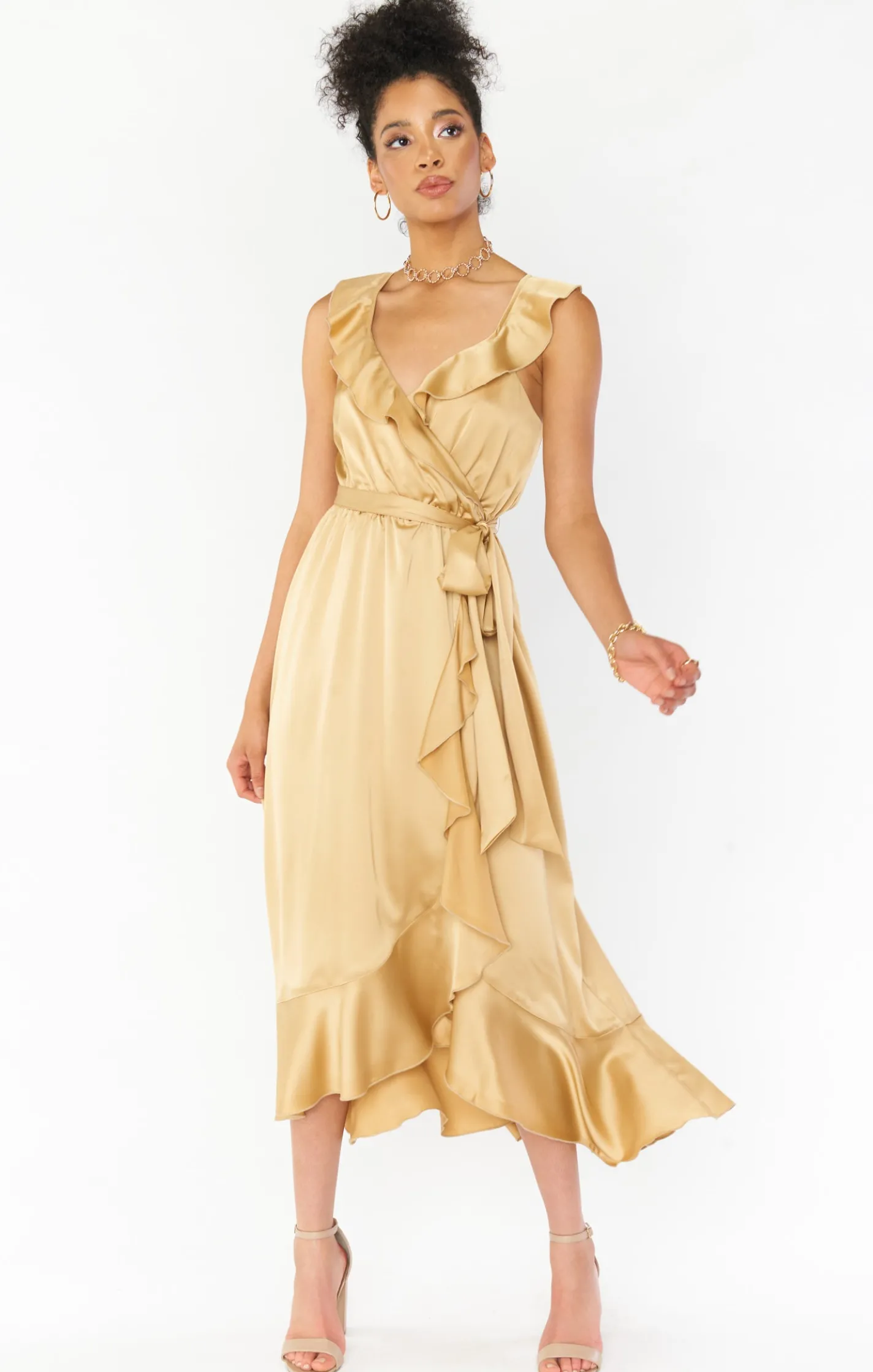 Show Me Your Mumu Samantha Ruffle Wrap Dress
