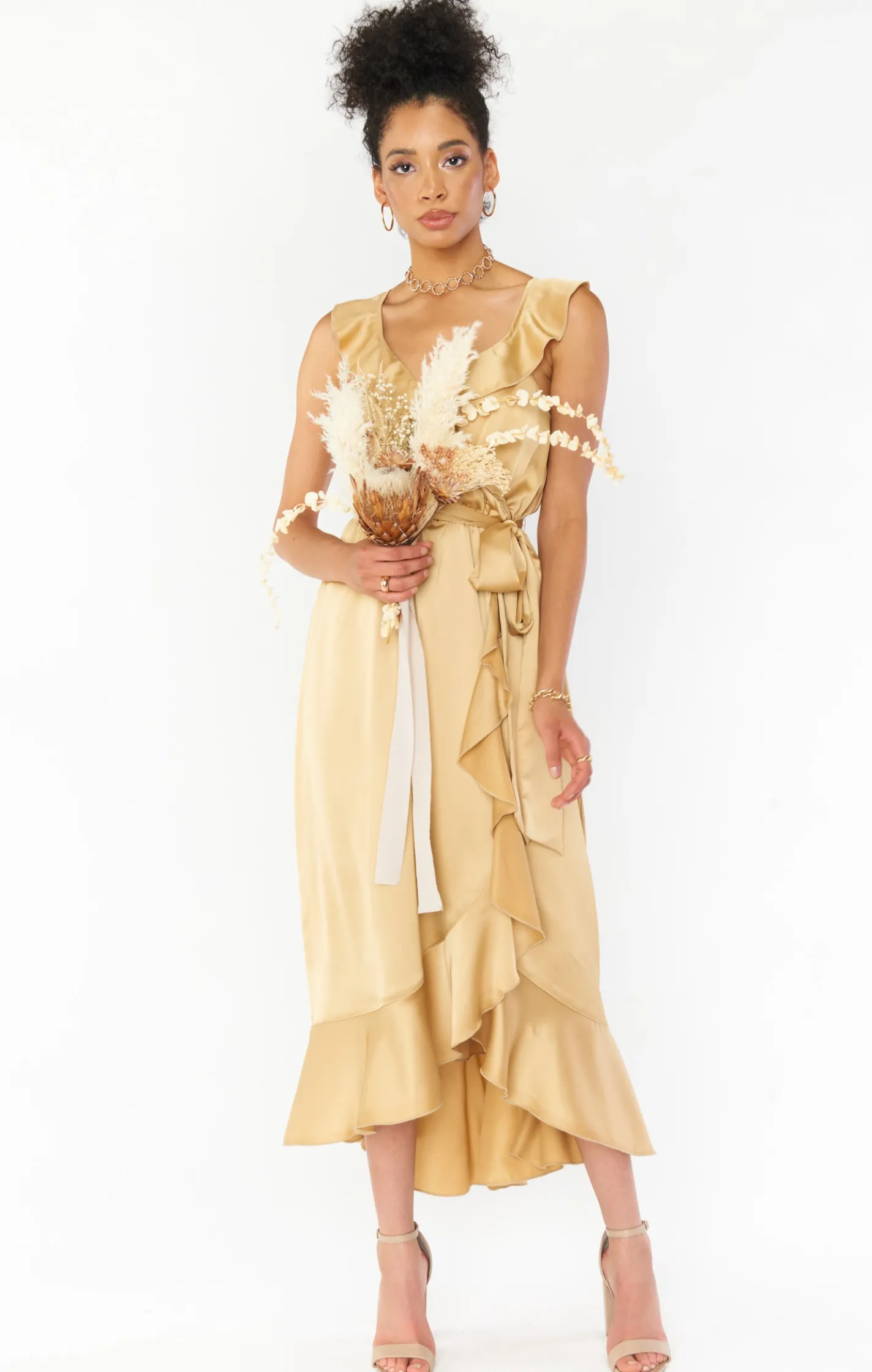 Show Me Your Mumu Samantha Ruffle Wrap Dress