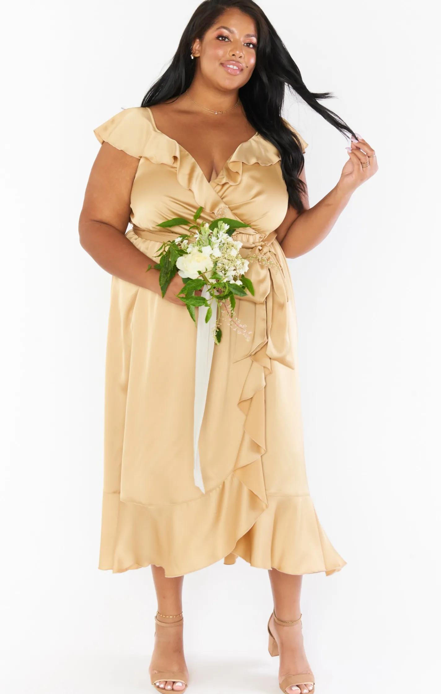 Show Me Your Mumu Samantha Ruffle Wrap Dress