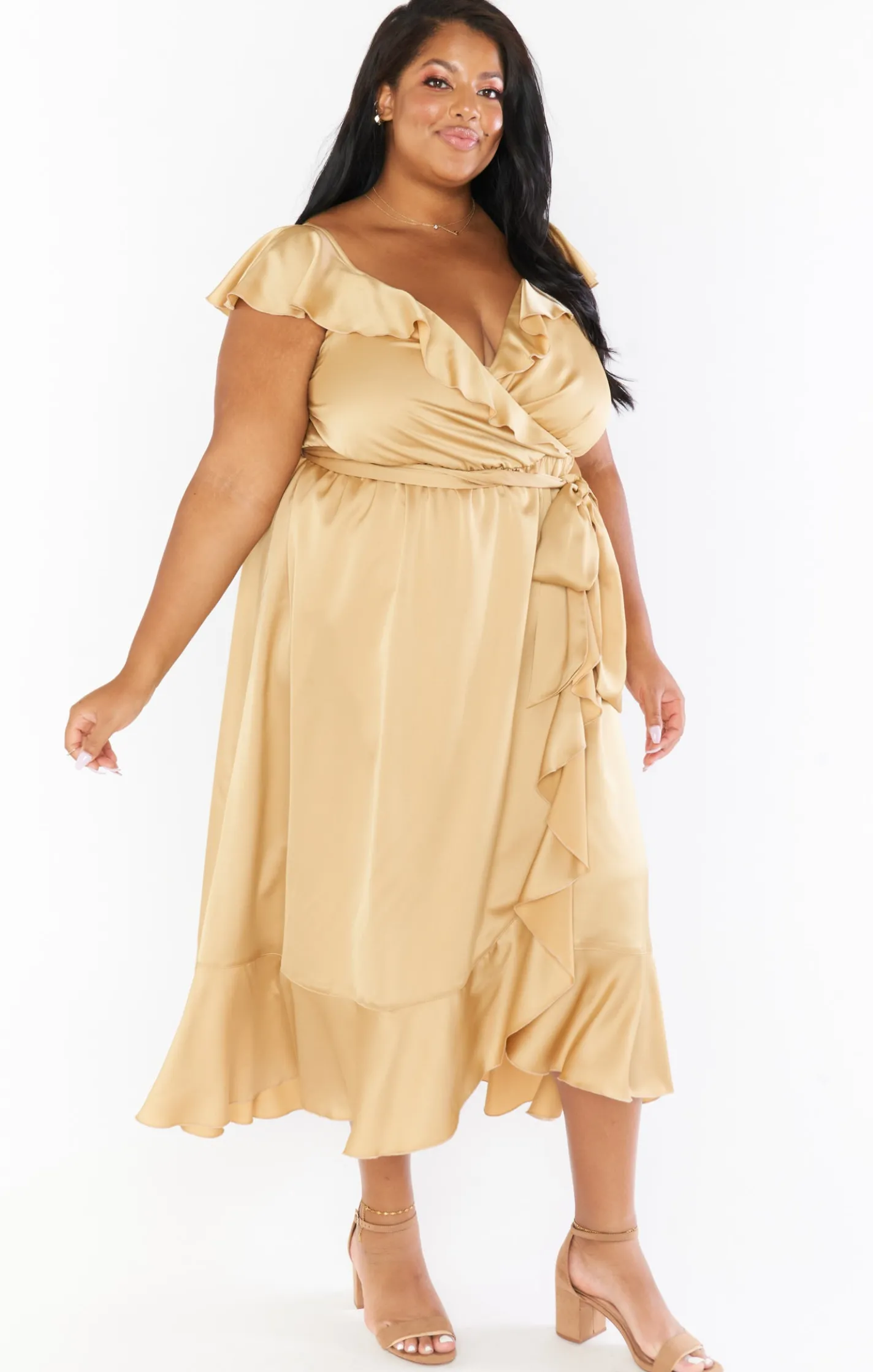 Show Me Your Mumu Samantha Ruffle Wrap Dress