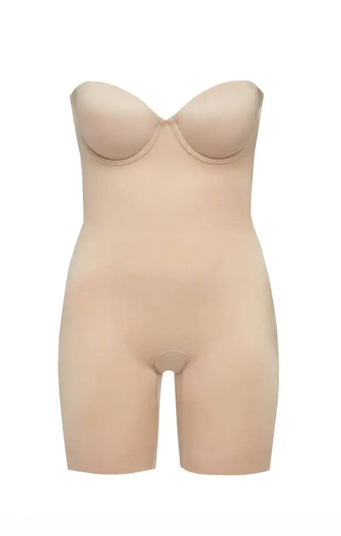 Show Me Your Mumu SPANX Suit Your Fancy Strapless Cupped Mid-Thigh Bodysuit